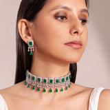 Avery Emerald Green Choker Set