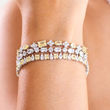Serena Yellow Tennis Bracelet Stack
