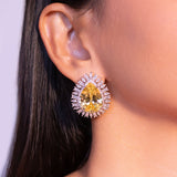 Ornelle Yellow Stud Earrings