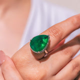Bague Aurielle vert émeraude
