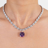 Elena Purple Pendant Set