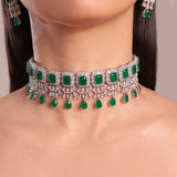 Avery Emerald Green Choker Set