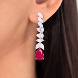 Clara Ruby Red Pendant Set