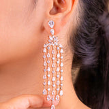 Aloura Rose Gold Diamanté Earrings