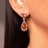 Alina Orange Drop Earrings