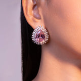 Ornelle Pink Stud Earrings