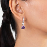 Elena Purple Pendant Set