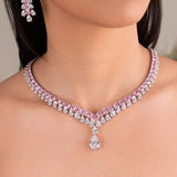Isabelle Sapphire Pink Necklace Set
