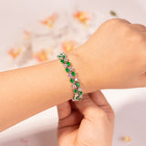 Viora Emerald Green Tennis Bracelet