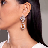 Julia Citrine Orange Drop Earrings