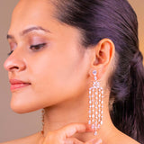 Aloura Rose Gold Diamanté Earrings