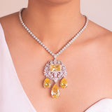 Seraphine Sapphire Yellow Necklace Set