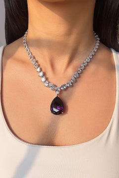 Andie Purple Pendant Set