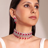 Avery Ruby Red Choker Set