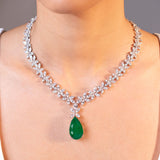 Eloise Emerald Green Pendant Set