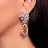 Julia Citrine Orange Drop Earrings