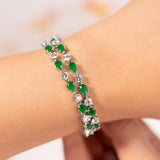 Viora Emerald Green Tennis Bracelet