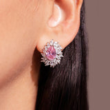 Asher Sapphire Pink Stud Earrings