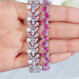 Elyna Ruby Pink Bracelet Stack