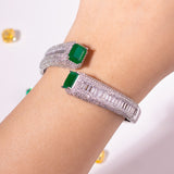 Bella Emerald Green Cuff Bracelet