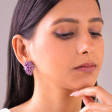 Corelle Purple Stud Earrings