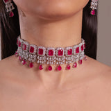 Avery Ruby Red Choker Set