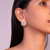 Jade Yellow Stud Earrings