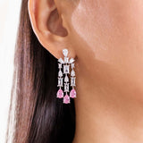 Stacie Pink Layered Necklace Set