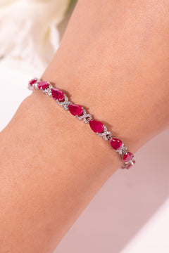 Elira Ruby Red Tennis Bracelet