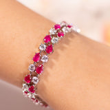 Viora Ruby Red Tennis Bracelet