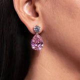 Lumora Sapphire Pink Earrings