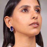 Elista Sapphire Blue Stud Earrings