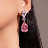 Calira Sapphire Pink Drop Earrings