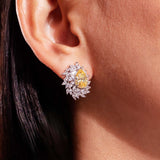 Asher Sapphire Yellow Stud Earrings