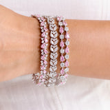 Suzie Pink Tennis Bracelet Stack