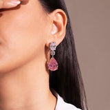 Calira Sapphire Pink Drop Earrings