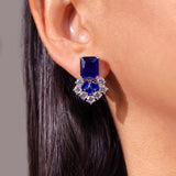 Elista Sapphire Blue Stud Earrings