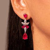 Alora Ruby Red Necklace Set