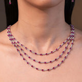 Aurevine Ruby Red Necklace Set