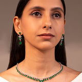 Alora Emerald Green Necklace Set