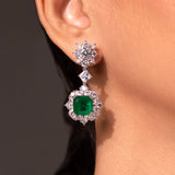 Elaria Emerald Green Pendant Set