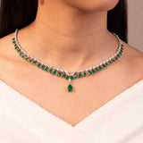 Alora Emerald Green Necklace Set