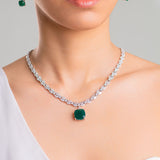 Elena Emerald Pendant Set