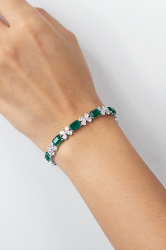 Valena Emerald Green Tennis Bracelet