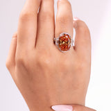 Orelia Citrine Orange Ring