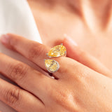Crystal Duo Yellow Ring