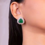 Jade Green Stud Earrings