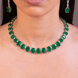 Soleil Emerald Green Necklace Set