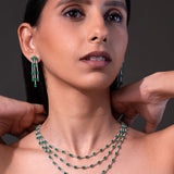 Aurevine Emerald Green Necklace Set