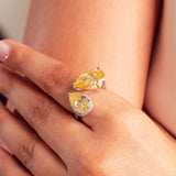 Crystal Duo Yellow Ring
